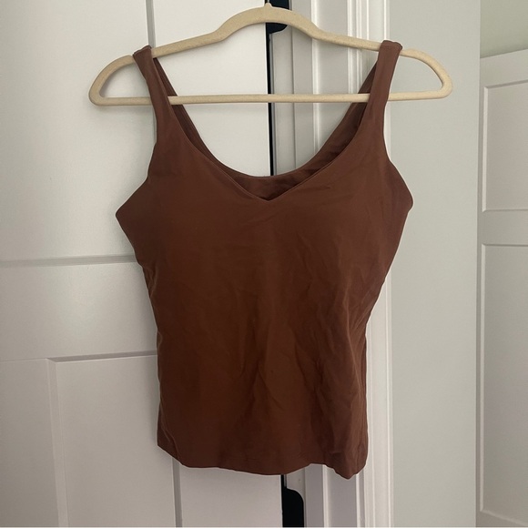 Lululemon Align Waist-Length Tank Top Roasted Brown Nulu workout stretch - Picture 2 of 5